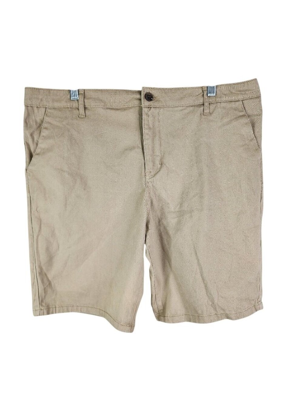 Mens  RSQ Tan Brown Long Chino At The Knee Shorts 10" Inseam Size 38